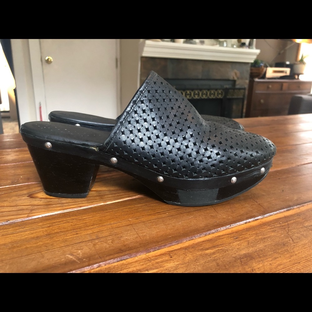 Black leather clogs - Rockport / Adidas, Size 8